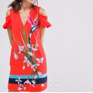 Ted Baker Leea Tropical Cut Out Dress